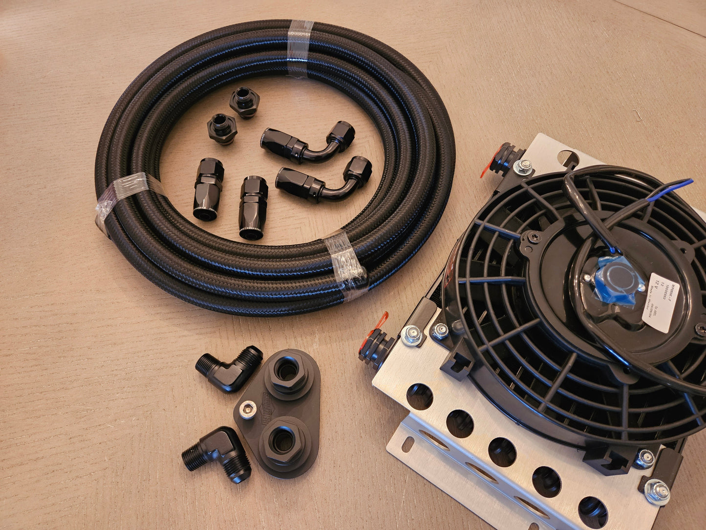 6r80/10r80/10r140 Transmission Cooler Kit with Single Fanned Cooler- COMPLETE KIT