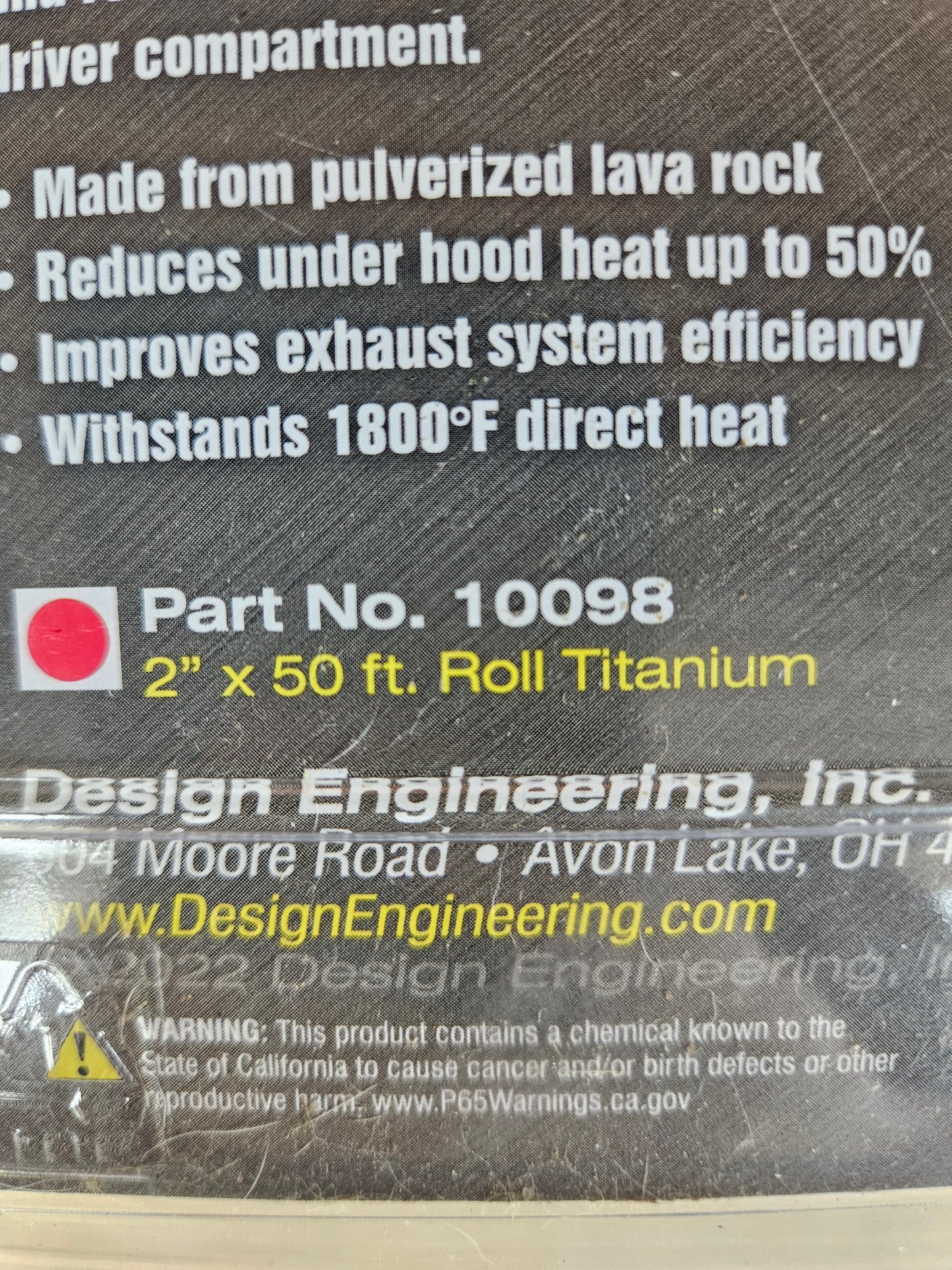DEI Header/Exhaust Wrap - 2"x50FT Roll #10098