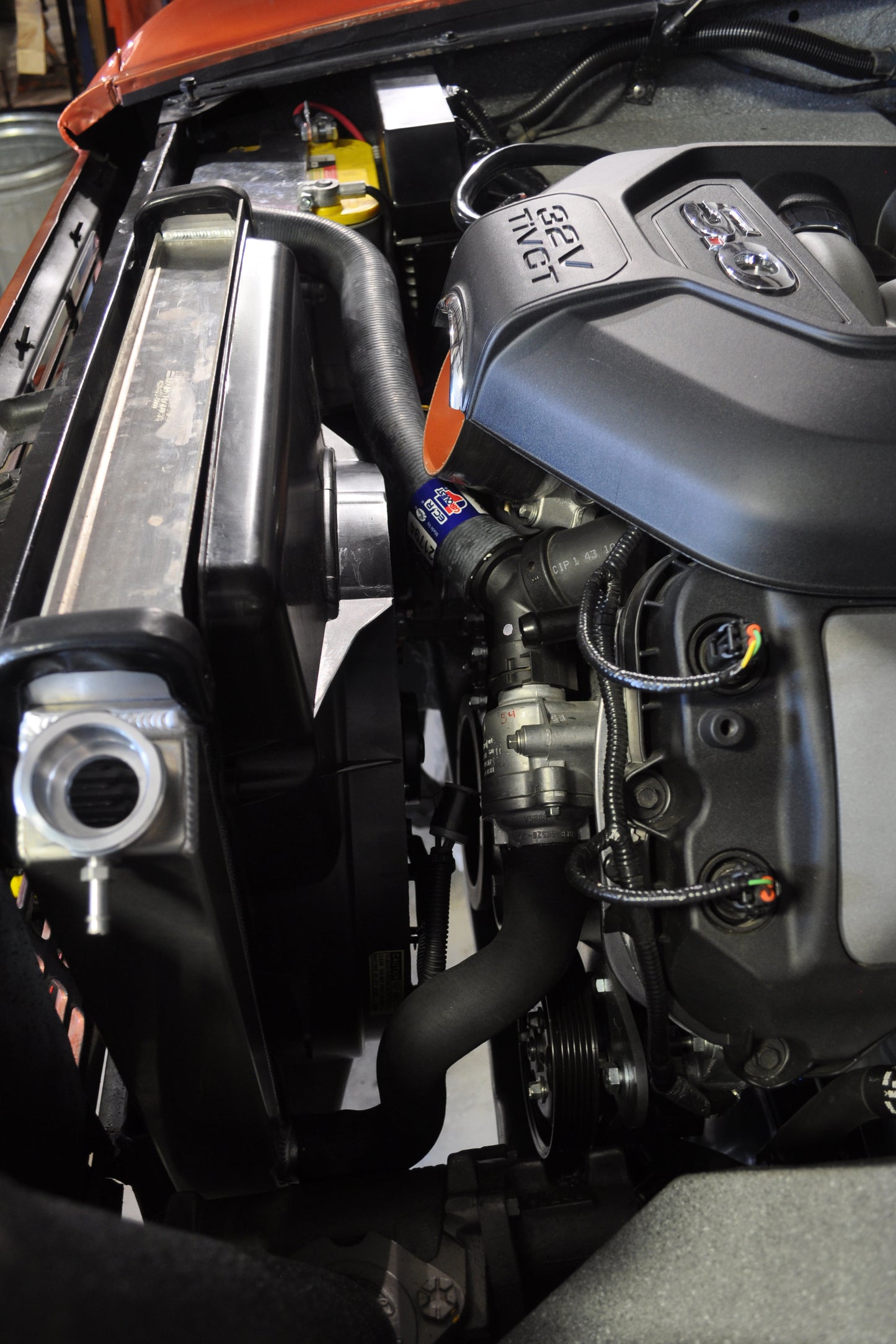 66-77 Bronco and 48-79 F100 Coyote Swap Upper Radiator Hose 5.0L