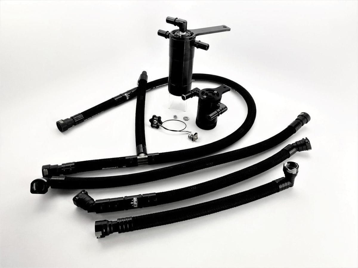 Plug N Play™ Dual Valve Oil Catch Can Separator with CSCC (fits 24 Mustang 2.3 Ecoboost) UPR