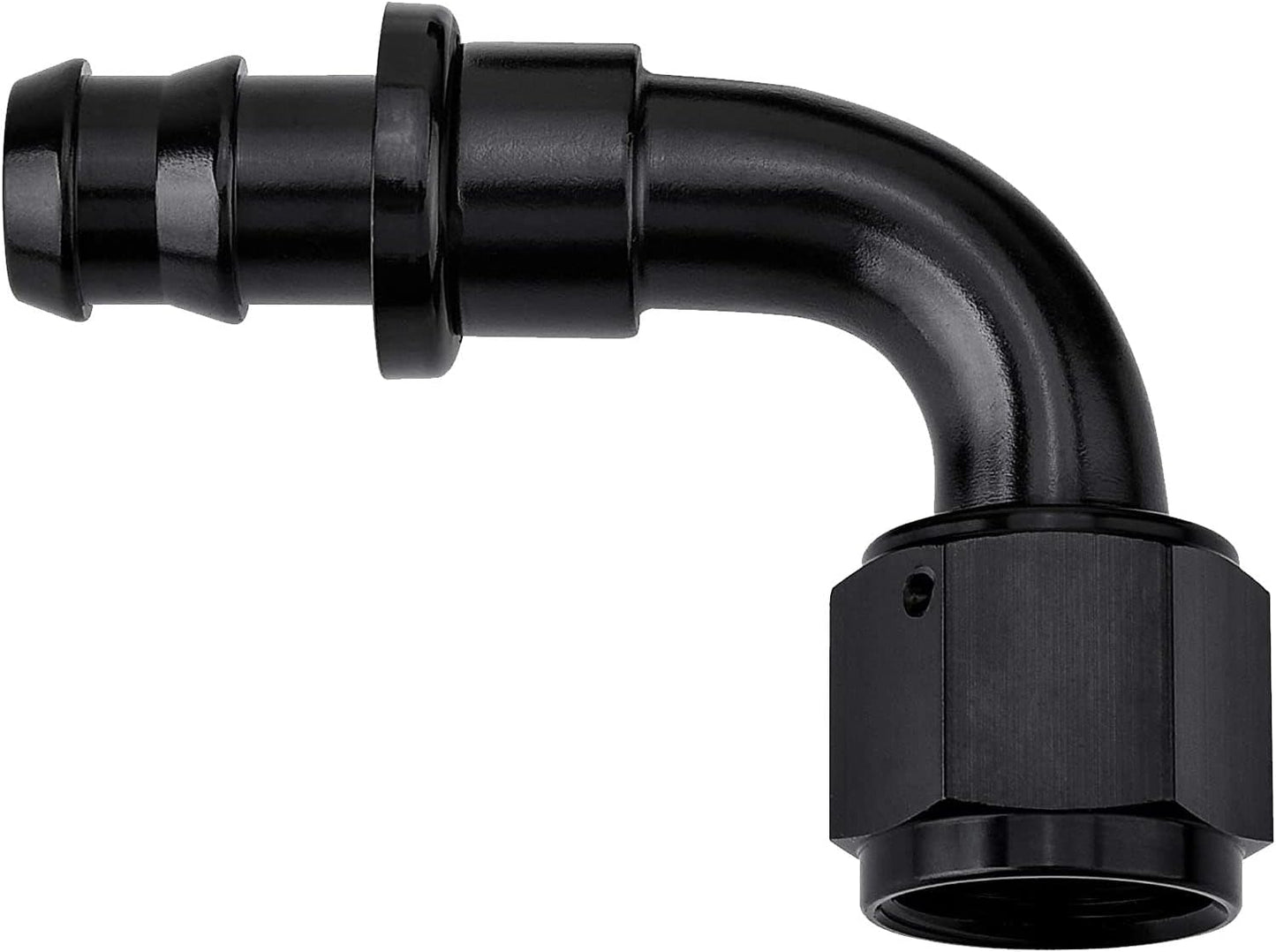 Low Pressure Power Steering Hose with Push Lok AN Fitting and 90* Fitting for Reservoir