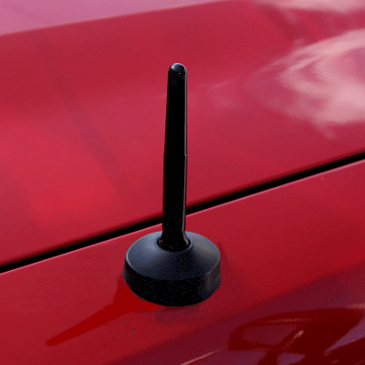 Billet 3.5" Shorty Antenna Black (fits 79-09 Ford Mustang) UPR
