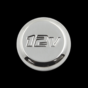 Billet Power Point Plug 12V Engraved (fits 79-09 Mustang) UPR