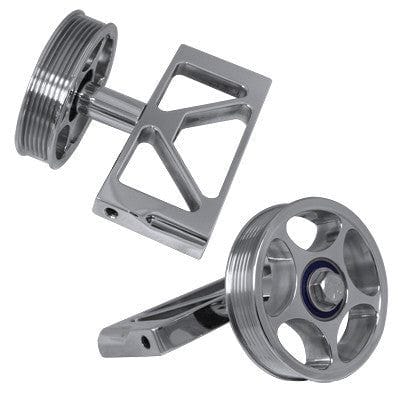 Ultralight Air Pump Idler Bracket and Pulley - Dbl Bearing (fits 79-95 Mustang) UPR