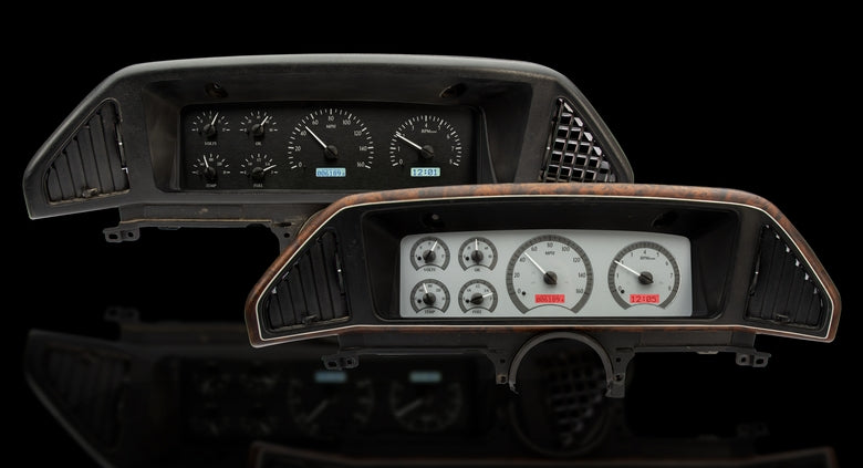 Dakota Digital VHX-87-91 Ford Pick Up & Bronco Gauge Cluster - Black with White