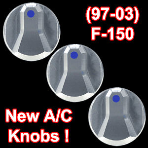 Billet Designer Style AC Knob Kit (fits 97-03 Ford F150)