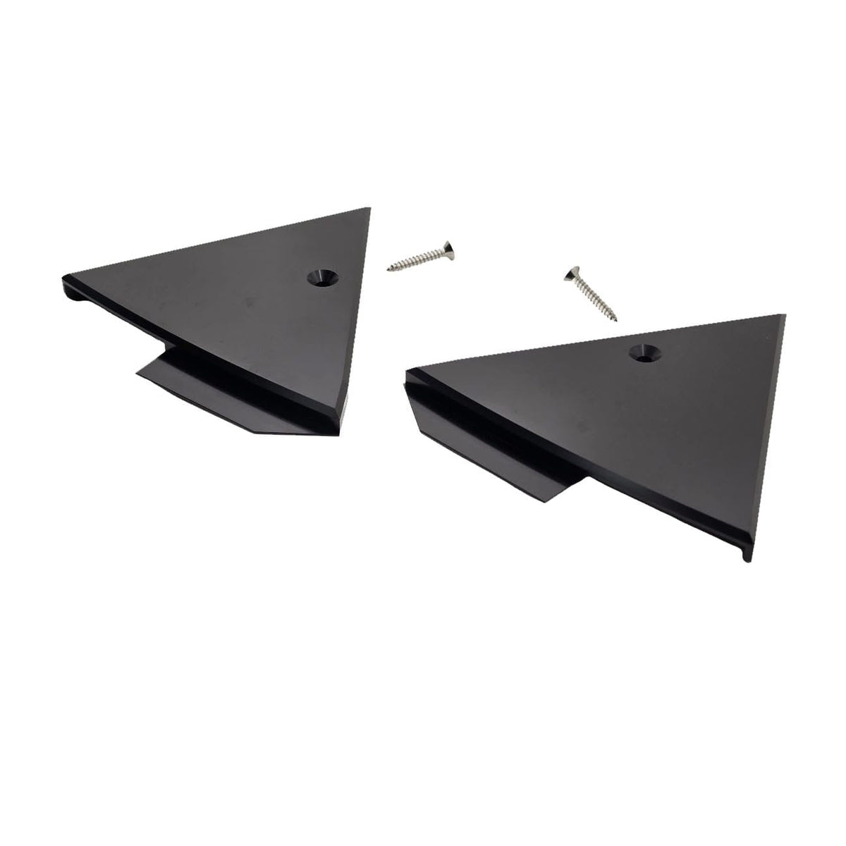 Billet Mirror Trim Plate Kit Black (fits 87-93 Ford Mustang) UPR