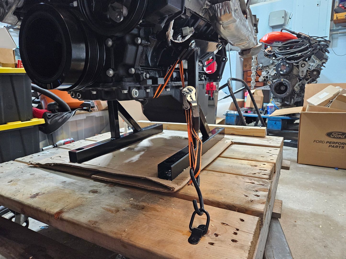 Godzilla Engine Stand and Shipping Cradle - Rolling Stand for 7.3L