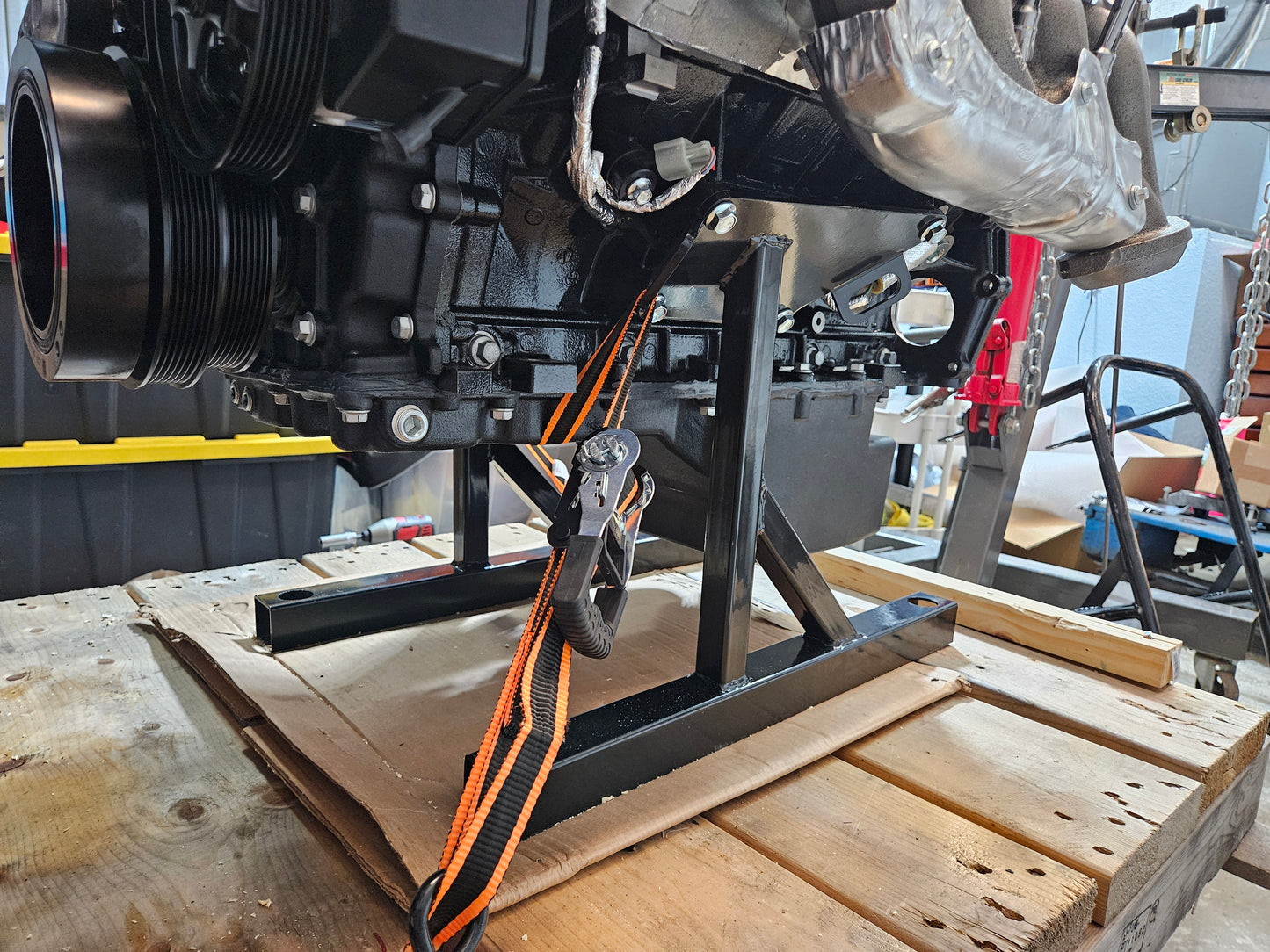 Godzilla Engine Stand and Shipping Cradle - Rolling Stand for 7.3L