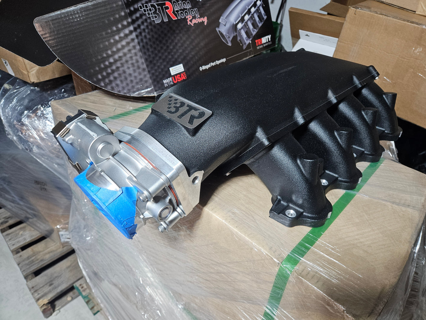 Throttle Body Adapter for BTR Godzilla intake to Ford Racing 87mm Throttle body
