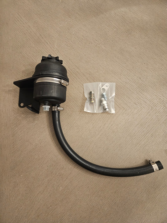 Godzilla Power Steering Reservoir, Bracket, Low Pressure Hose, and High Pressure -6 AN Port Fitting