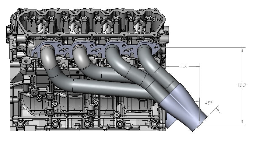 Godzilla Swap Mid Length Headers for F-100, 60's Mustang, & Universal Fitment 7.3L/6.8L Ultimate Headers