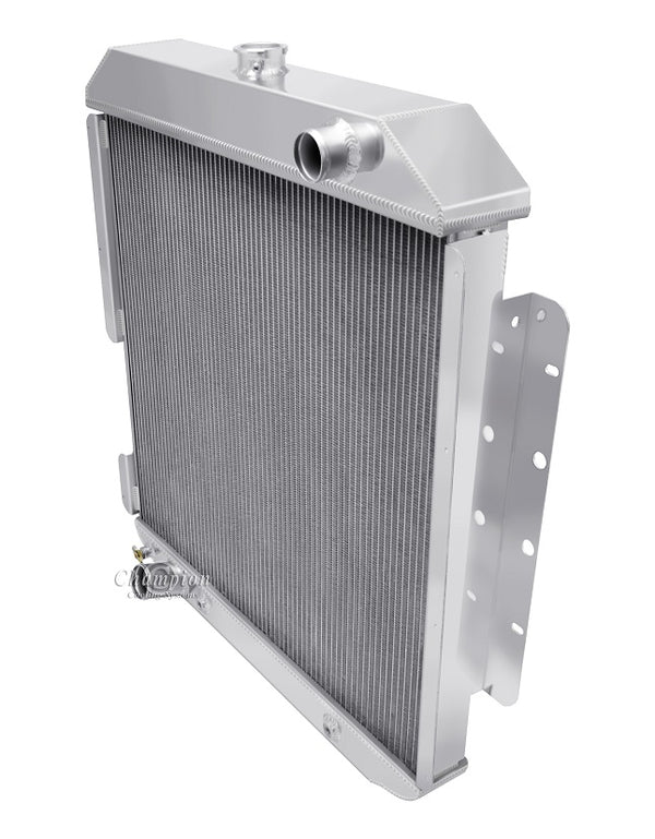 High Boy Swap Radiator with Dual Fans and Shroud Combo - 3 Core Aluminum 7.3L/5.0L