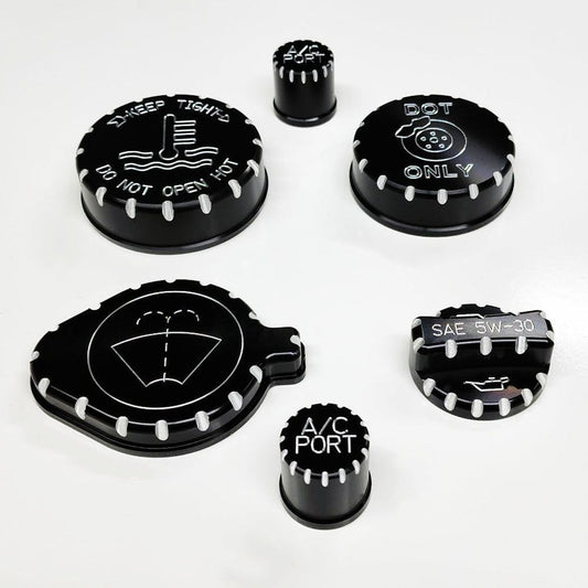 Billet Engine Cap Cover Package 6pc Kit (fits 21-25 Ford Bronco 2.3, 2.7) UPR