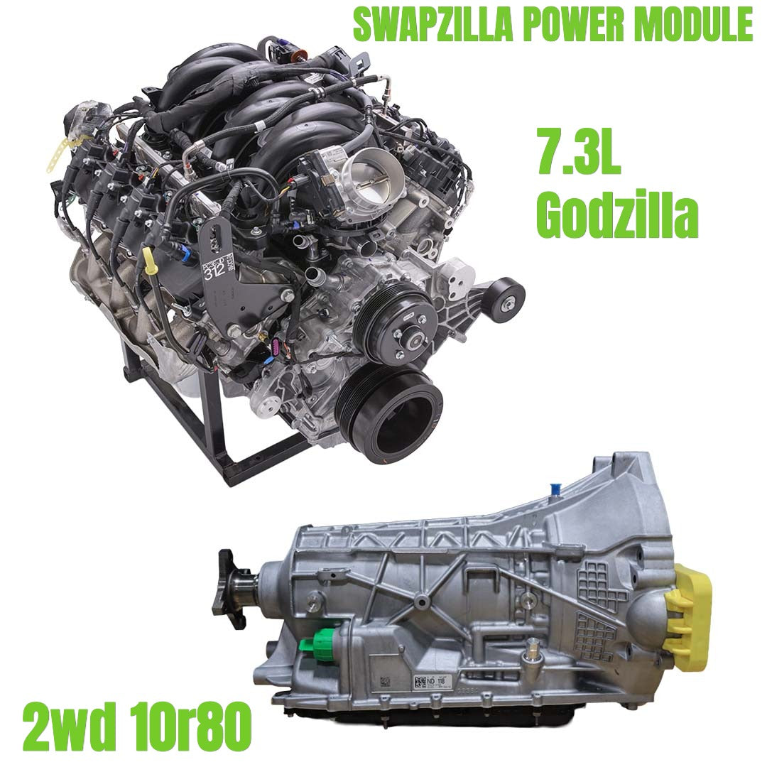 Godzilla Crate Engine with 2WD 10r80, Control Pack, Starter, and Trans Cooler Kit