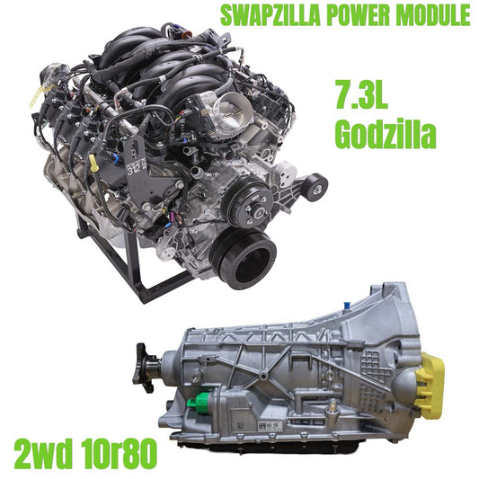 Godzilla Crate Engine with 2WD 10r80, Control Pack, Starter, and Trans Cooler Kit
