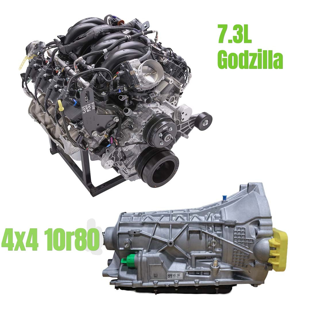 Godzilla Crate Engine with 4x4 10r80, Control Pack, Starter, and Trans Cooler Kit