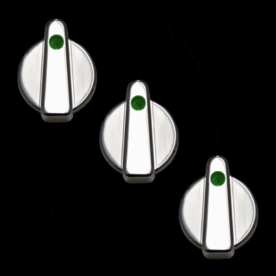 Billet Slimline AC Knobs UPR (fits 89-04 Ford Mustang)