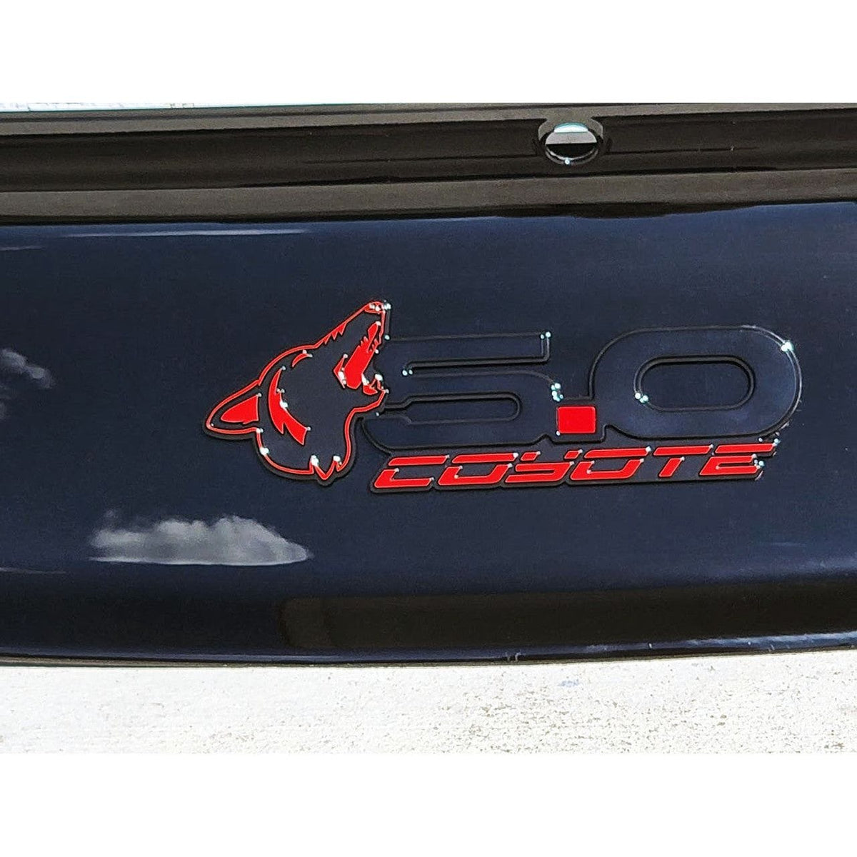 Howling Coyote Head Rear Deck Lid Emblem (fits 15-23 Mustangs & F150) VA 2-296-717