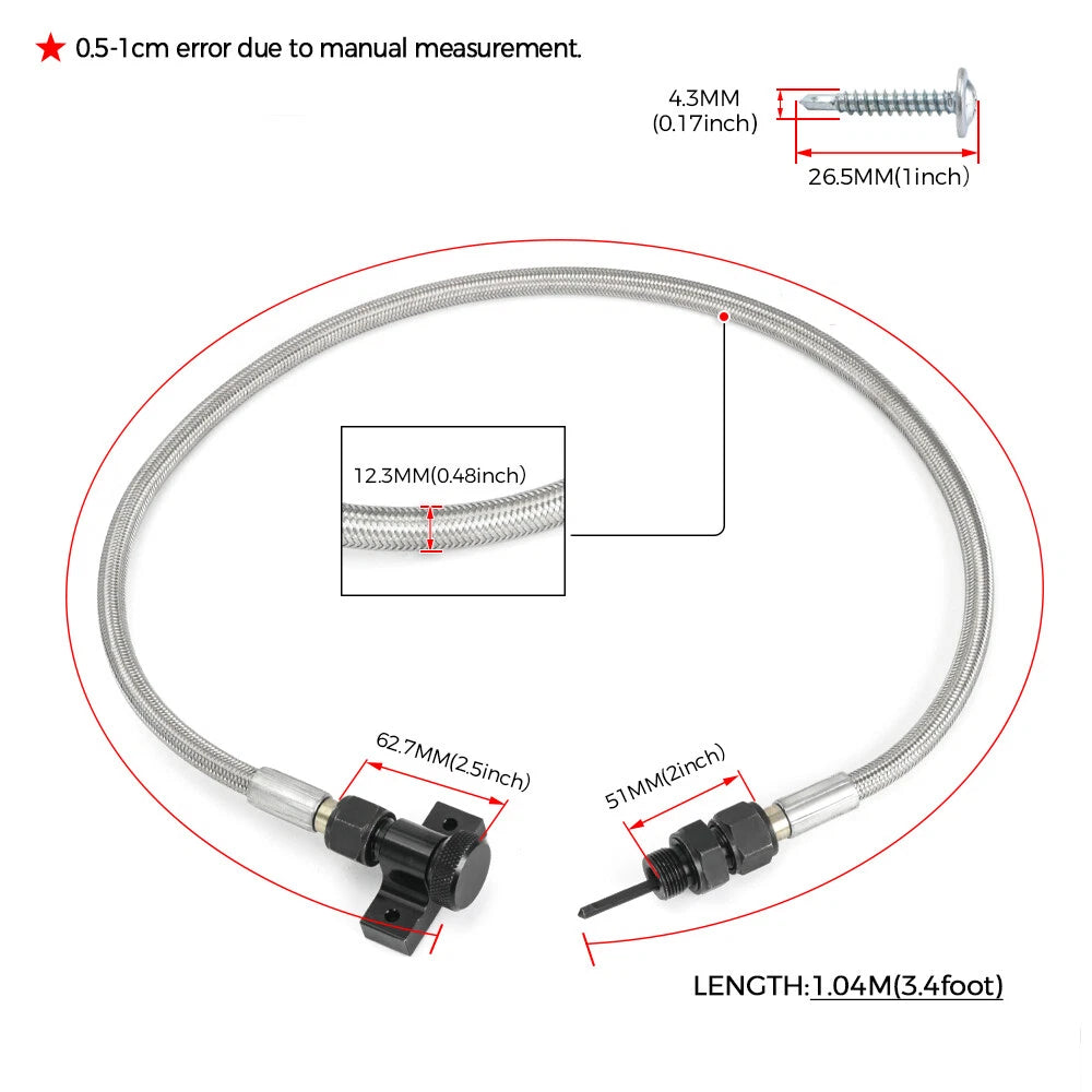 6r80/10r80/10r140 Flexible Braided Transmission Dipstick Tube Kit