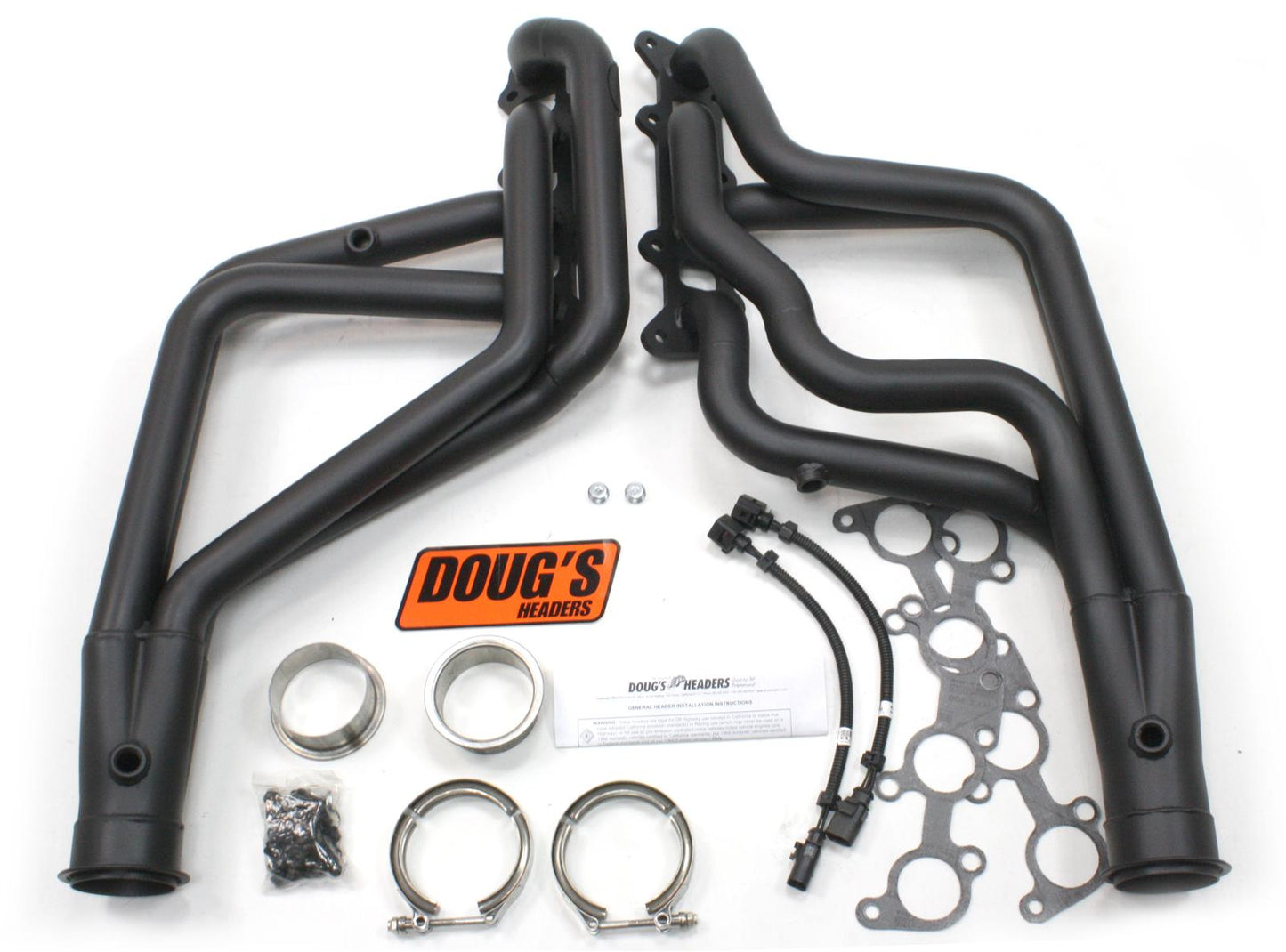 Doug's 65-73 Mustang Coyote Swap Long Tube Headers - Black Coated