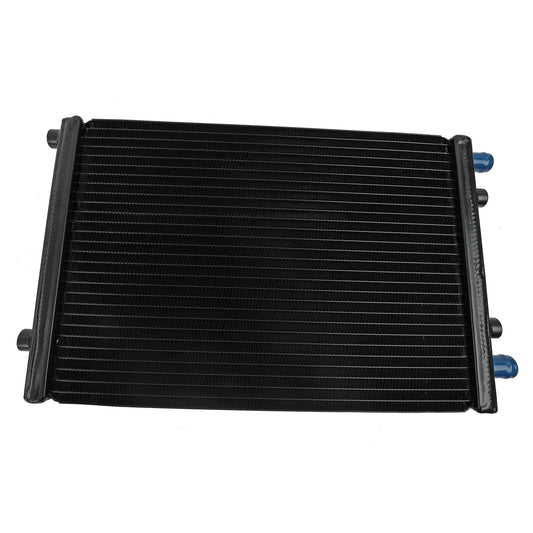 Swap Heat Exchanger - 17x11x2 - DUAL PASS- Single Row - Black