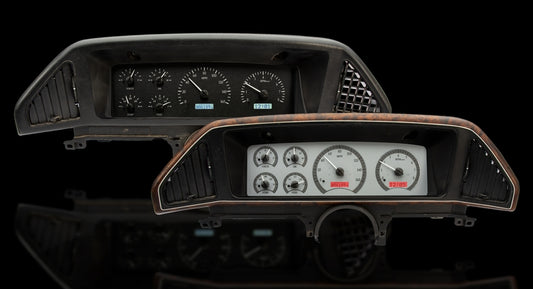 Dakota Digital VHX-87-91 Ford Pick Up & Bronco Gauge Cluster - Black with White