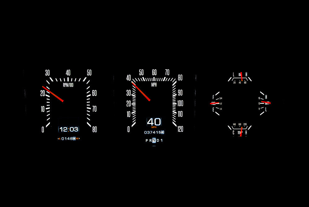 Dakota Digital RTX-73-79 Pick Up & Bronco Gauge Cluster - RETRO w/Gear Display