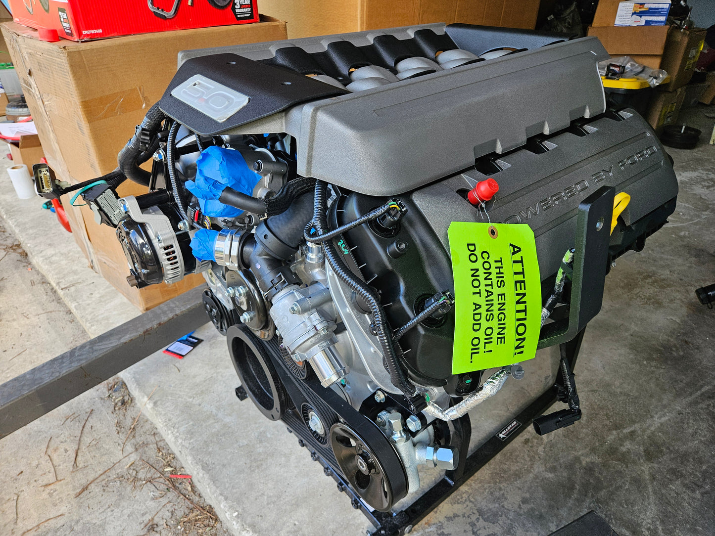 Gen 2 Coyote Crate Engine - 2015-17 Mustang GT Engine w/Engine Stand