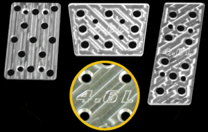 Billet Automatic Pedal Kit 4.6 Logo (fits 79-04 Ford Mustang) UPR
