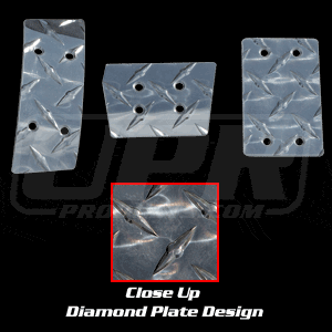 Billet Automatic Diamond Plate Pedal Kit (fits 79-04 Ford Mustang) UPR