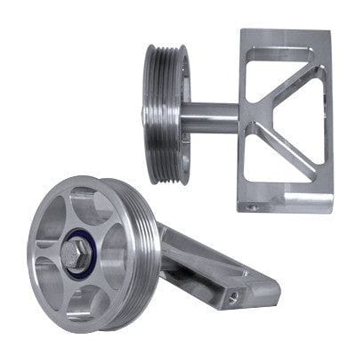 Ultralight Air Pump Idler Bracket and Pulley - Dbl Bearing (fits 79-95 Mustang) UPR