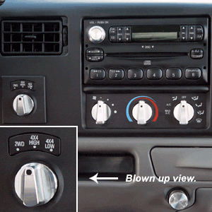 Billet 4x4 Selector Knob (fits Ford Superduty F250 F350 Ranger) UPR