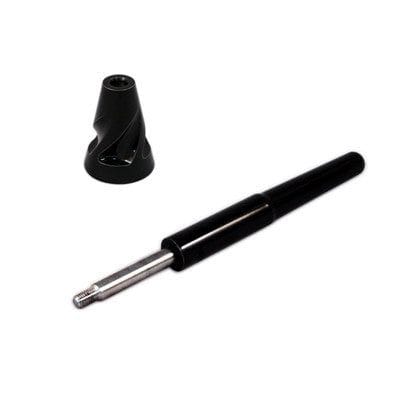 Black Billet Swirl Shorty Antenna 3.5" (fits 10-14 Mustang) UPR