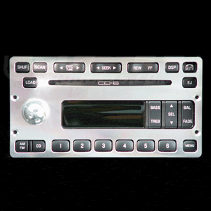 Billet 6 CD Radio Faceplate (fits 01-04 Ford Mustang) UPR