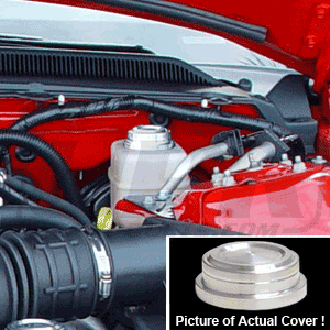 Billet Brake Fluid Cap Cover (fits 05-14 Mustang GT, 07-09 GT500) UPR