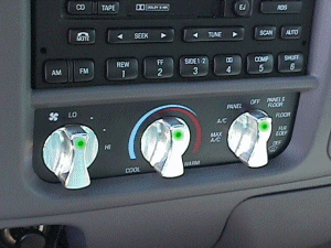 Billet Regular Style AC Knob Kit (fits 97-03 F150)